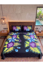Hand Painted Rayon Bedsheet Set King Size